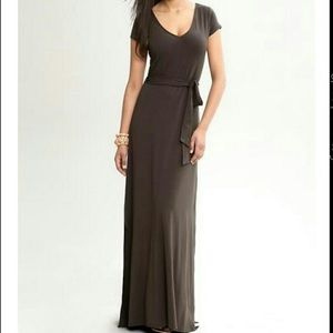 Banana Republic Heritage Stretch Brown Maxi Dress